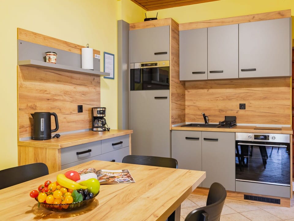 Furniture, Countertop, Cabinetry, Kitchen, Interior Design, Wood, Flooring, Major Appliance, Kitchen Appliance, Drawer