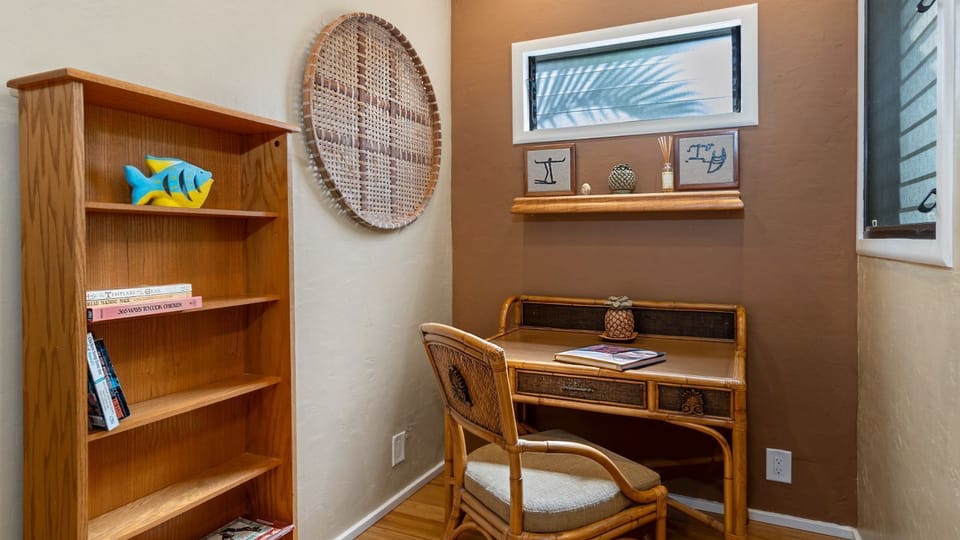 Quite office area to catch up if needed