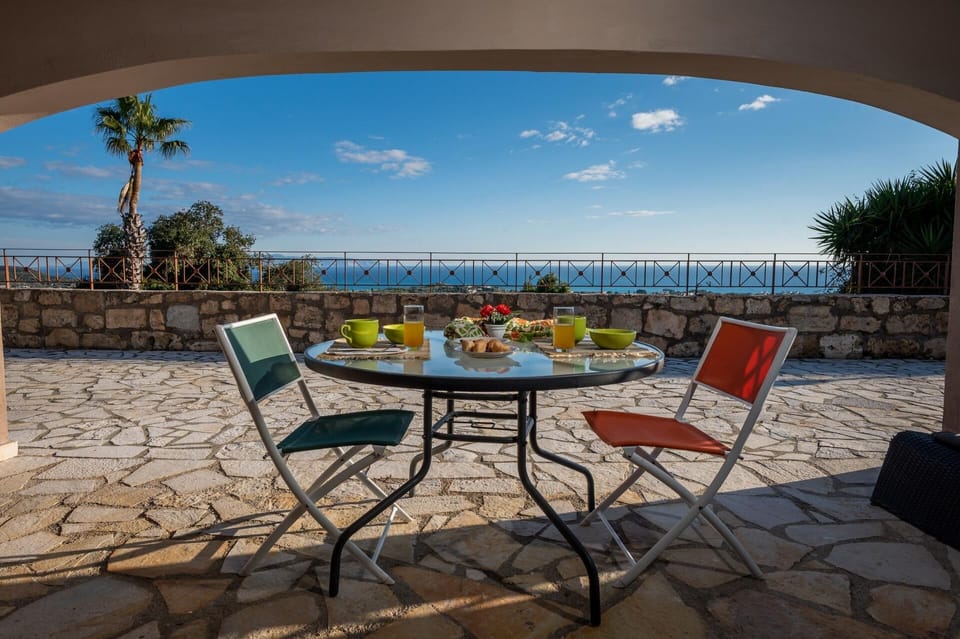 Our spacious veranda, where you can enjoy the sky and the sea view.