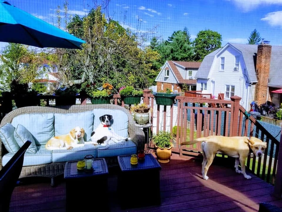 Upper Porch - Dedicated use in this listing only.   Both the family room and master bedroom have sliders on the the porch.