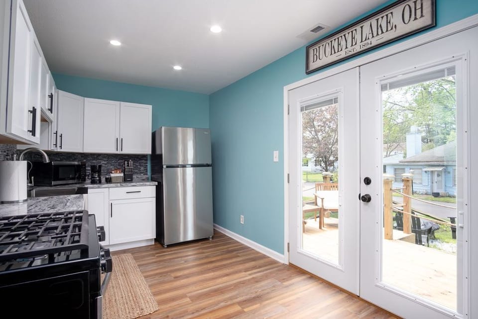 Full kitchen stocked and ready to go! Includes refrigerator, freezer, range, microwave and coffee maker