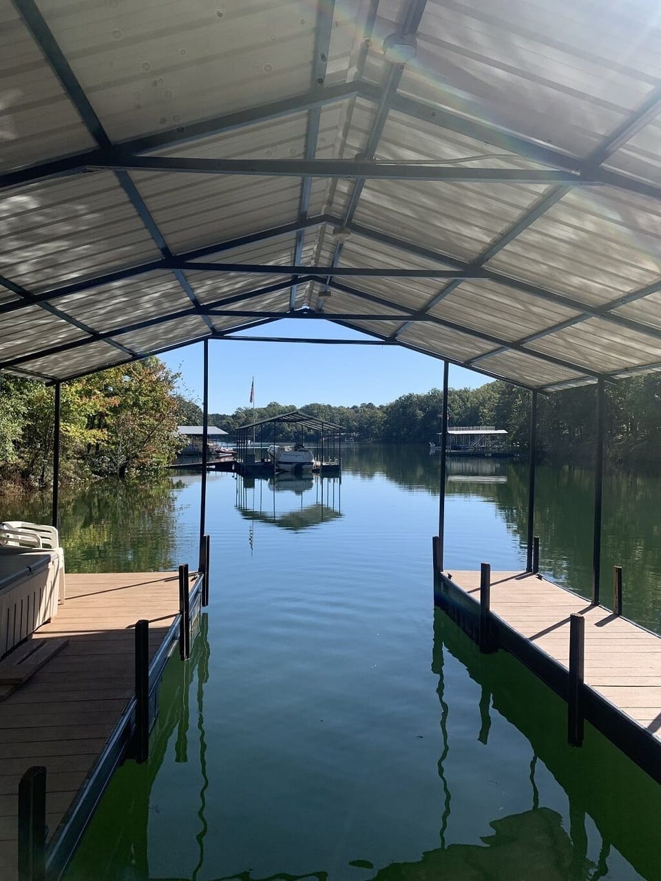 Plenty of fishing! Dock located on a safe, quiet, deep cove