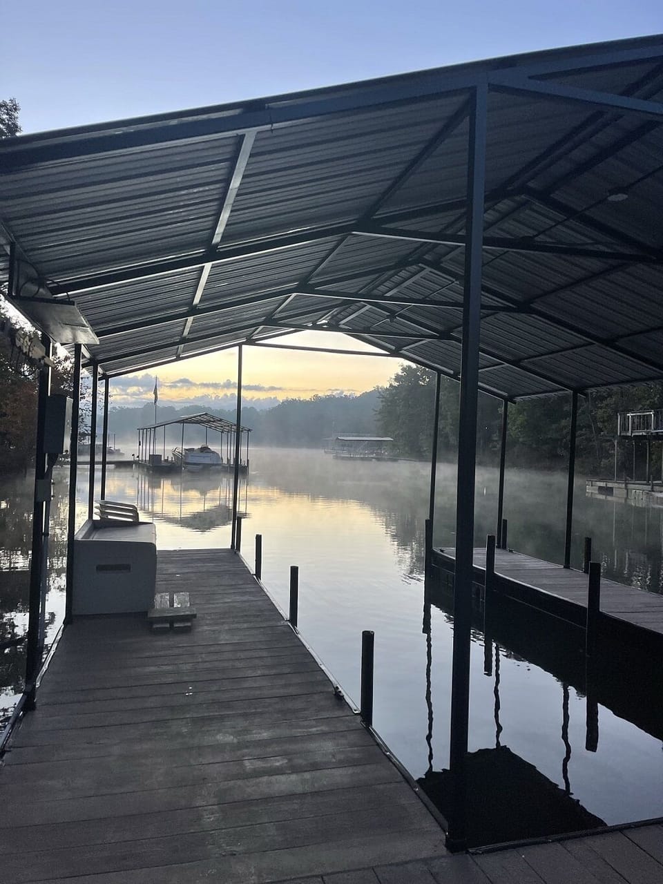 Beautiful sunrise from The dock