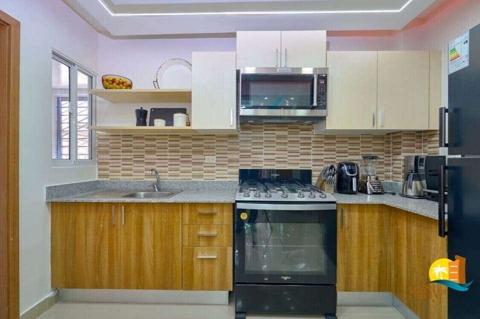 Kitchen with all necessary cooking utensils