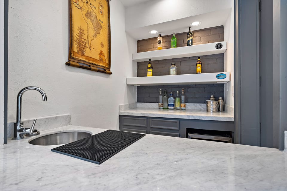 Wet bar connected to the 3rd floor living room.