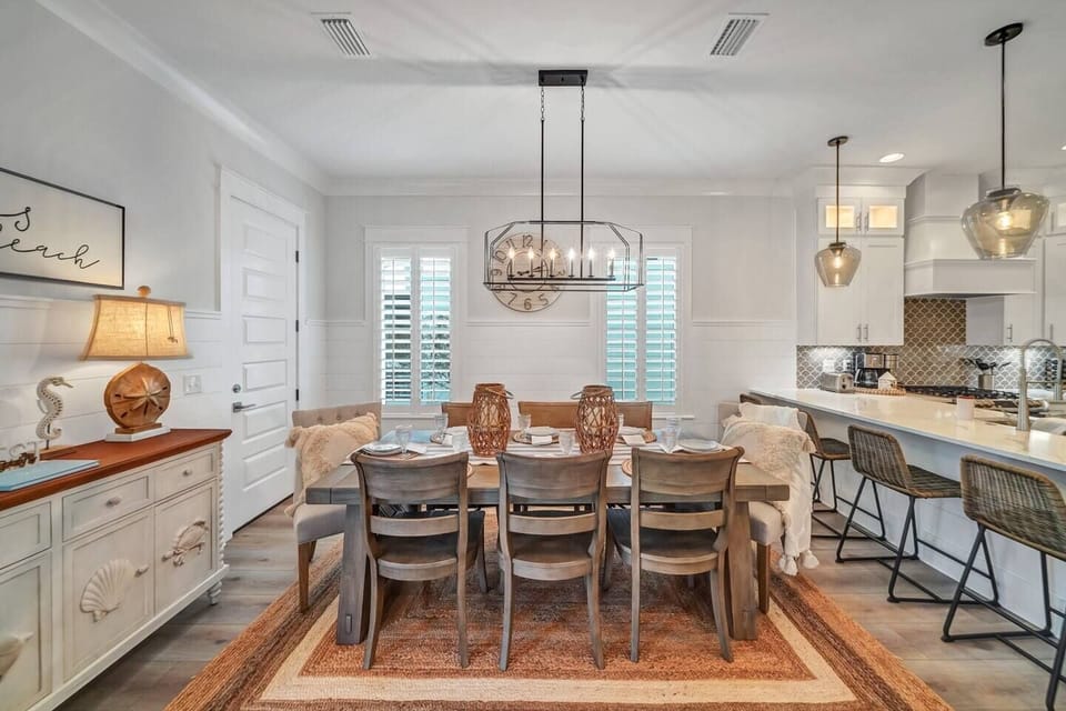 Dining table seats 8