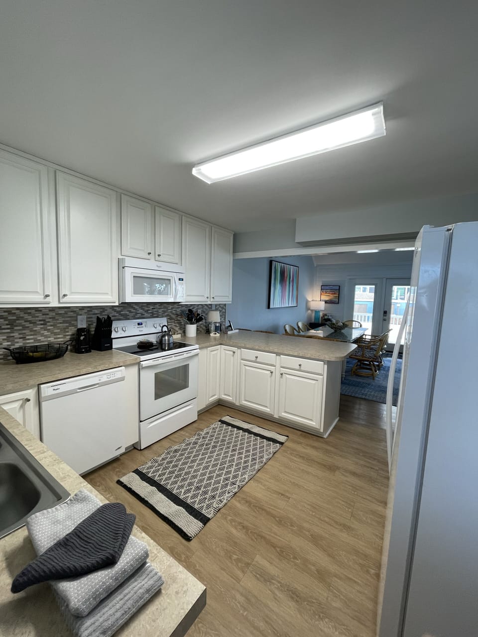 Kitchen stocked with most amenities.