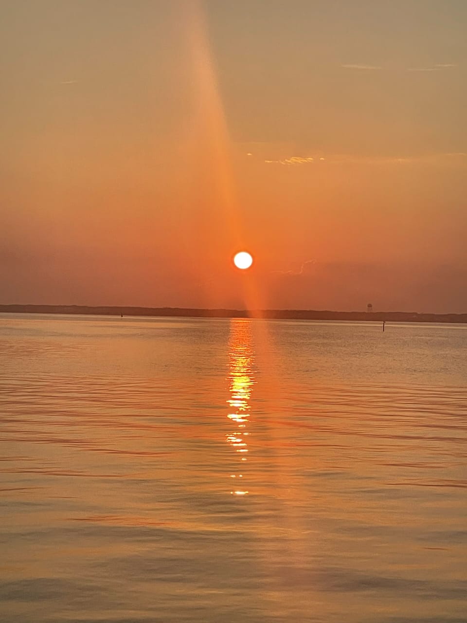 Summer sunset view on sound.