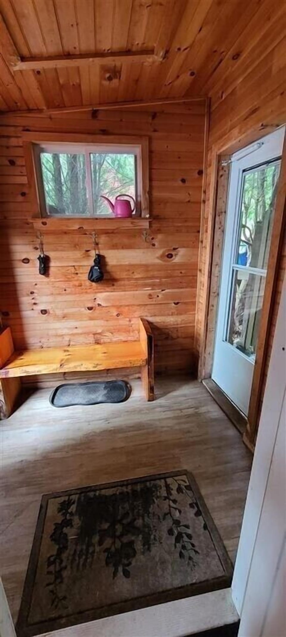 “Kids-wet or cold clothes go here” in the mud room entered from both front/back.