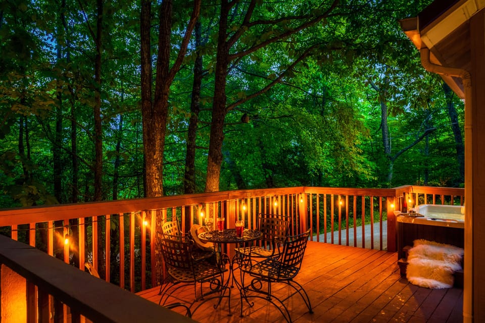Cozy Deck with string Lights 