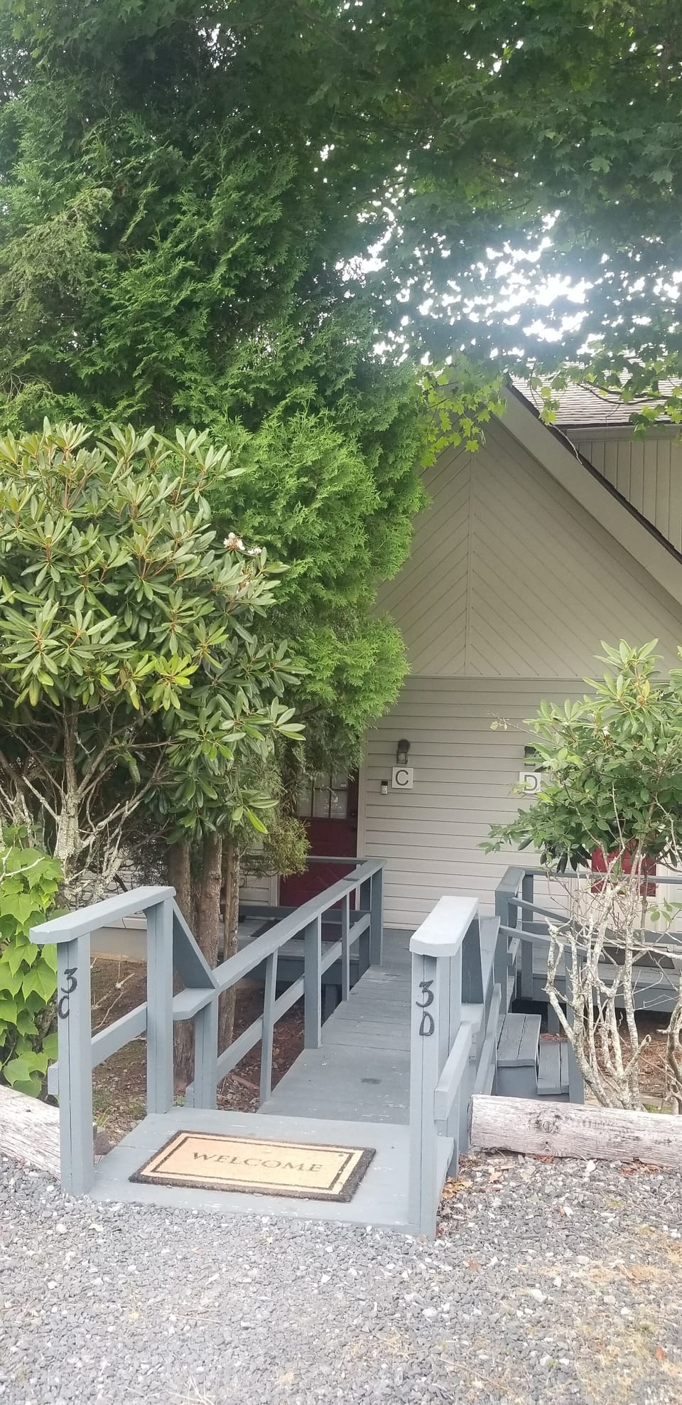 Front entrance from the parking area.