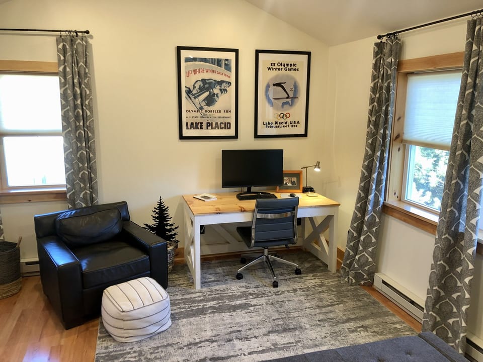 Desk & Seating in Primary Bedroom