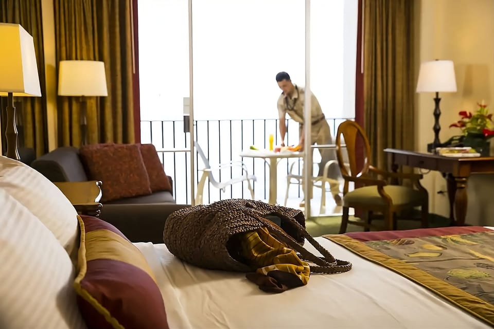 Savor breezy balcony mornings just steps from your bed.