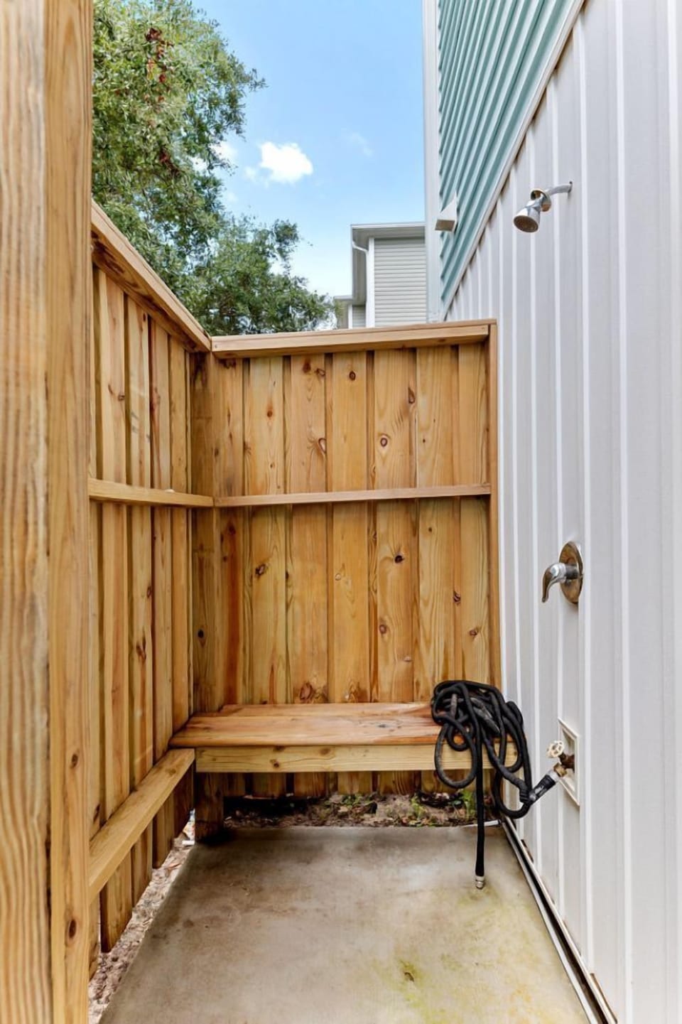 Outdoor shower area