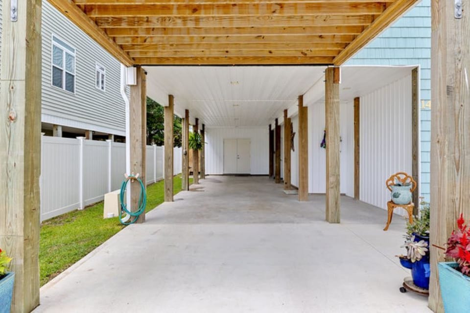 Covered parking for two cars