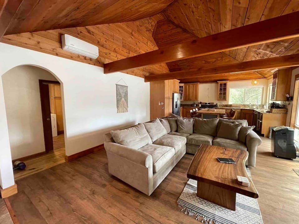 Living room and kitchen.