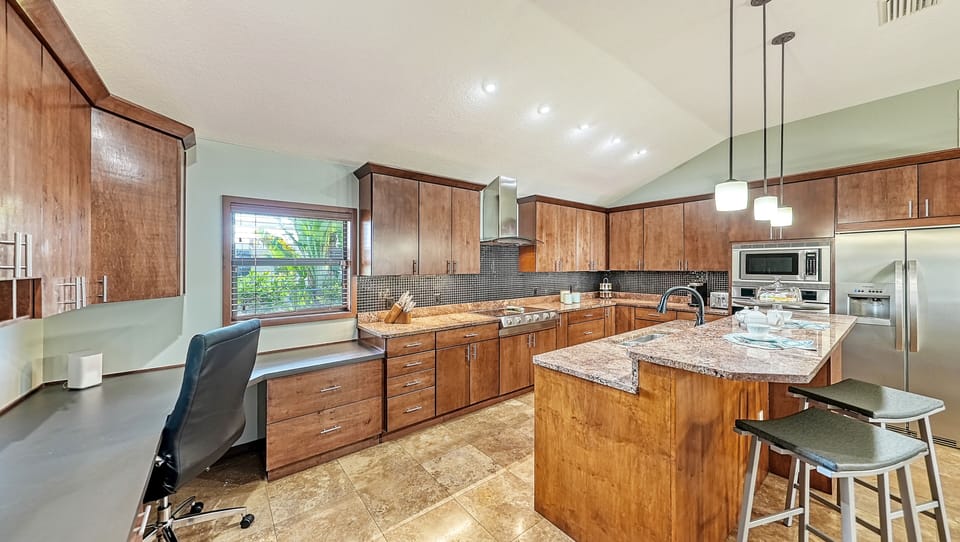 Kitchen with modern appliances.