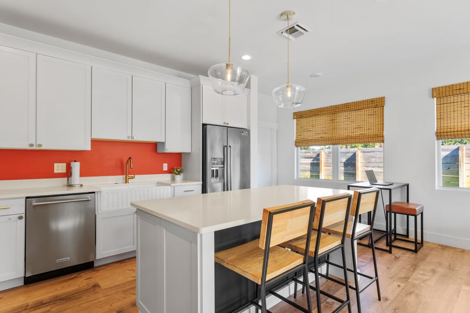 Kitchen island and workspace