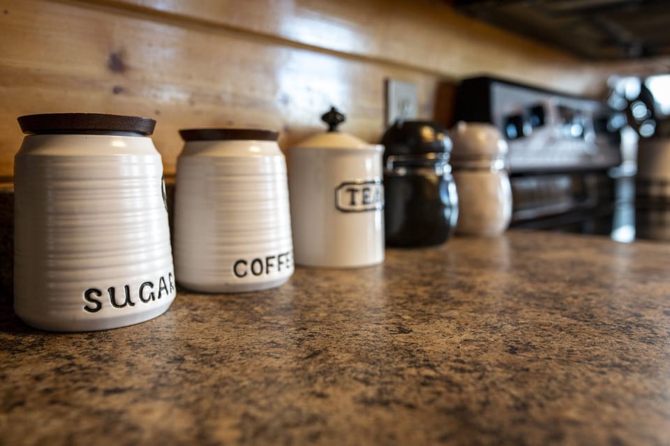 We provide starter kits of K-cup pods, tea bags, sugar, and creamers.