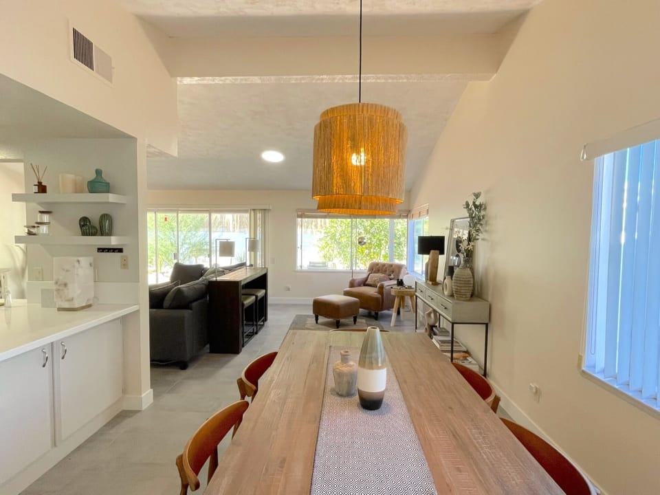 Open plan dining room.