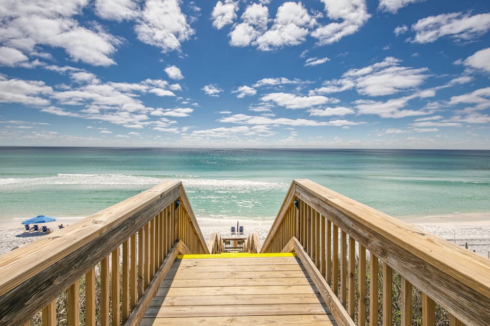 Beach walkover to Adagio's private beach