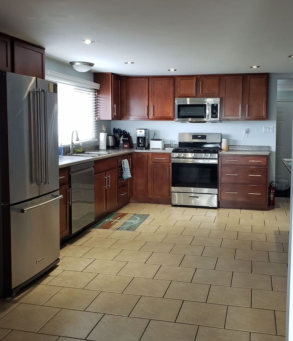 Coffee and tea, plus seasonings and condiments provided