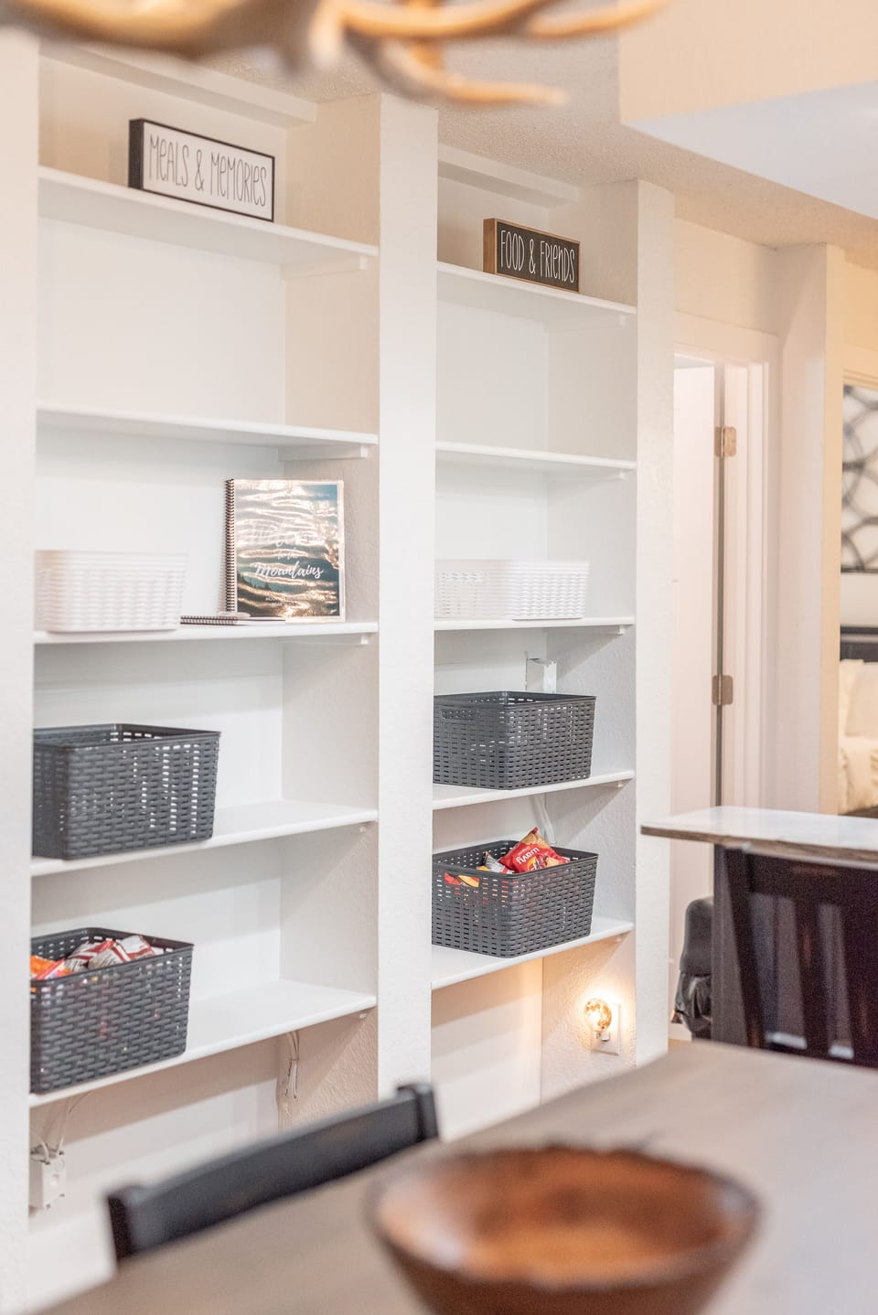 Large hall pantry with shelving 