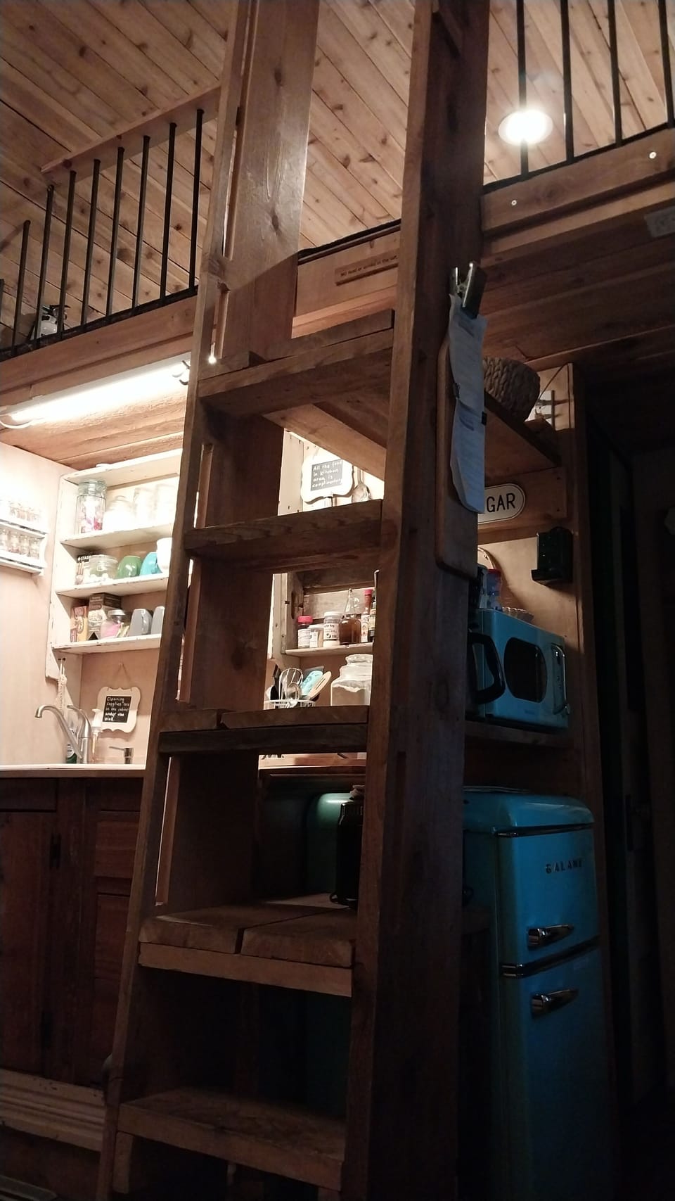 must be able to climb the steep ladder to get to the loft with 2 mattresses 