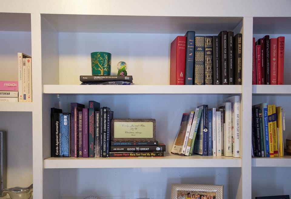 Bookshelf in Entryway