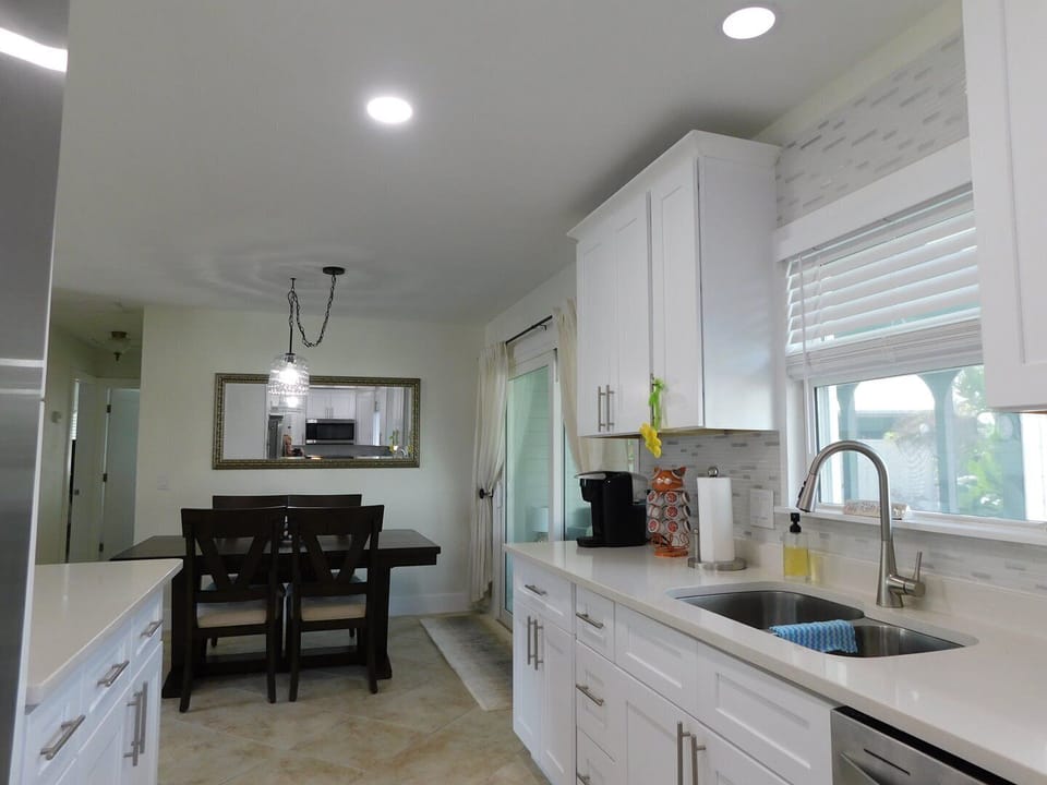 open kitchen and dining