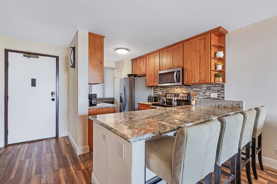 Newly remodeled kitchen.