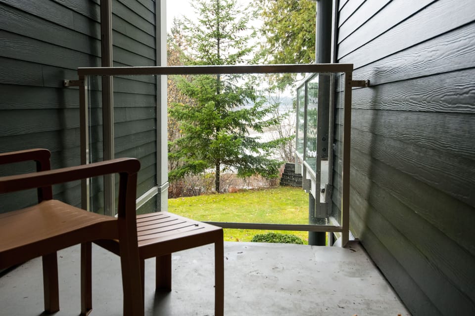 Unit B - small patio for enjoying your coffee and nature views.