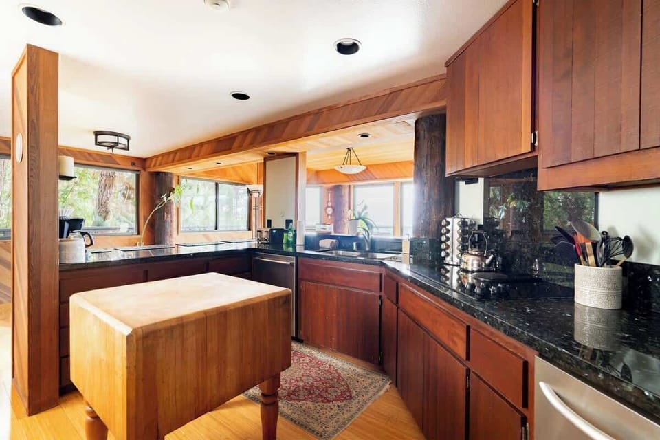 The gourmet kitchen comes fully equipped with everything you need