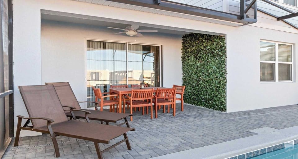 Relax by the poolside and soak up the sun in our beautiful pool, offering you a peaceful escape during your stay.