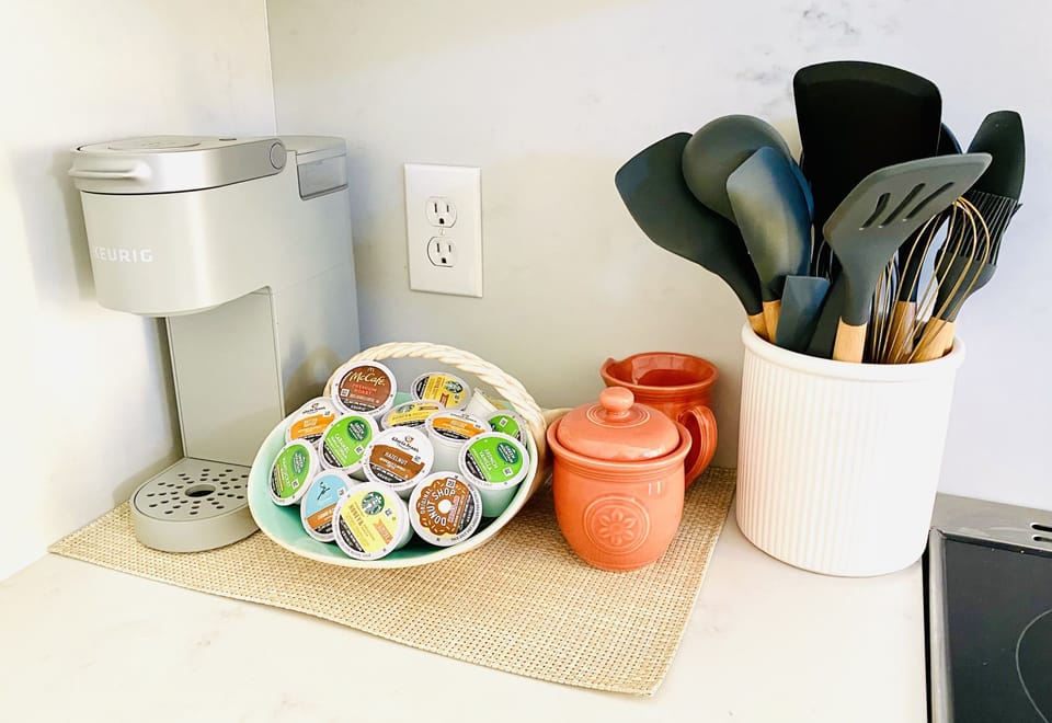 Coffee flavors for your morning cup are complimentary.
