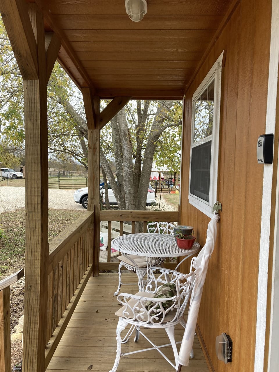Your covered front porch for wildlife viewing... enjoy coffee or drinks here
