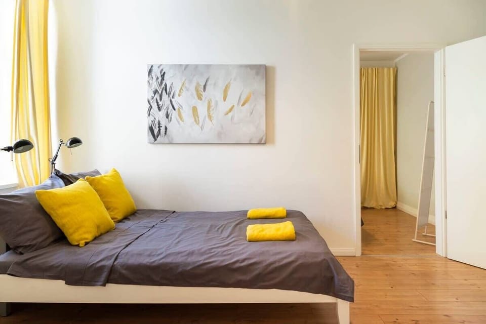 1st Bedroom with a double bed