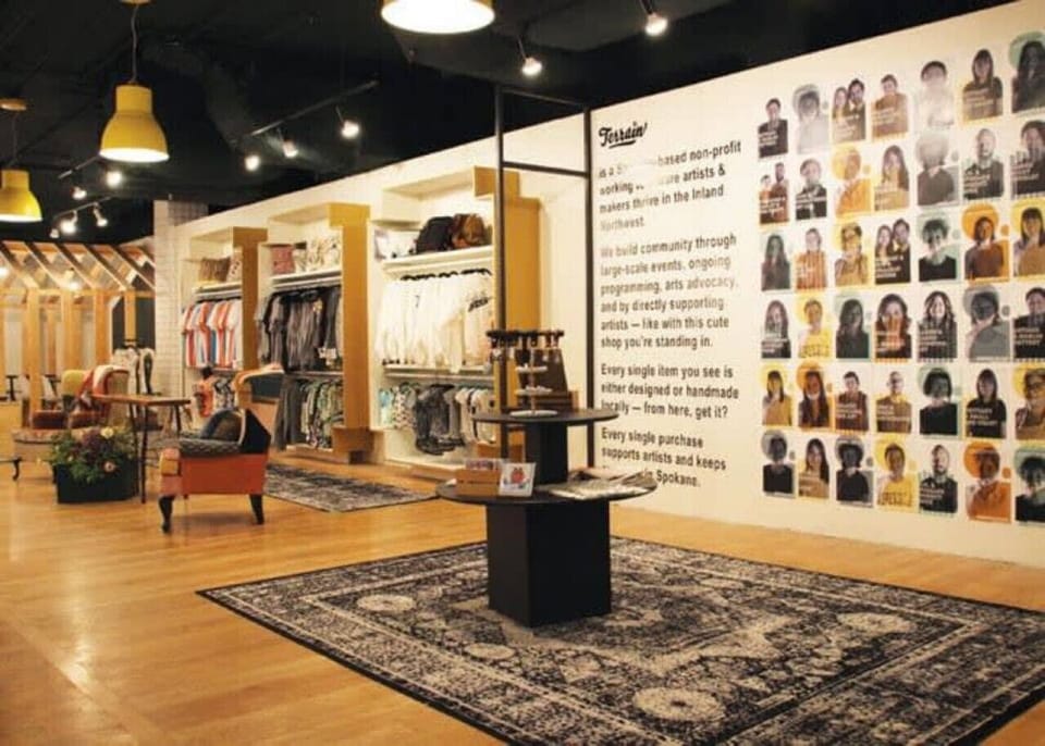 Checkout From Here: features one-of-a-kind items and thoughtful gifts made by Spokane artists and makers.   From jewelry to wall art, clothing to bath & body, everything is handmade or designed with a story behind it.