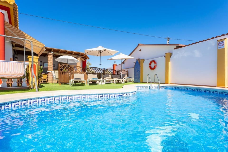 Private pool and terrace with panoramic sea views