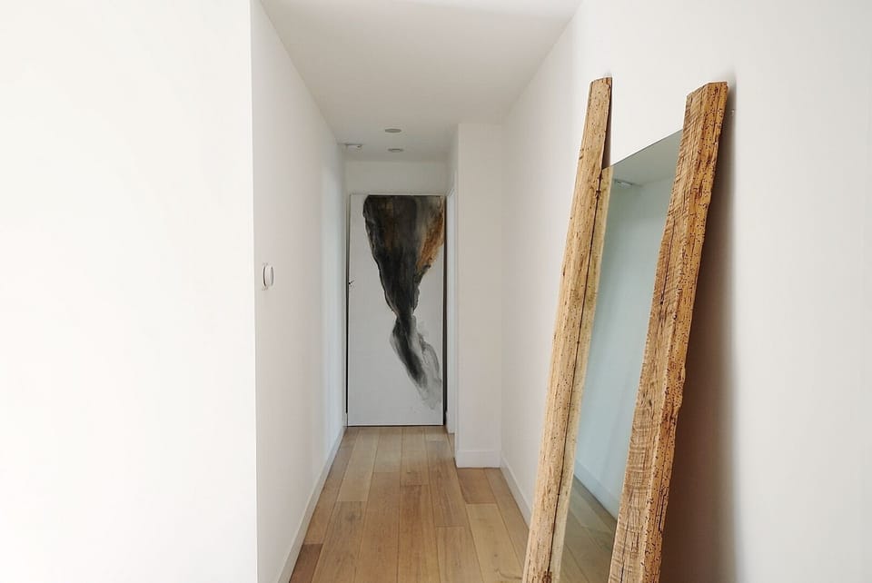 Hallway to two bedrooms