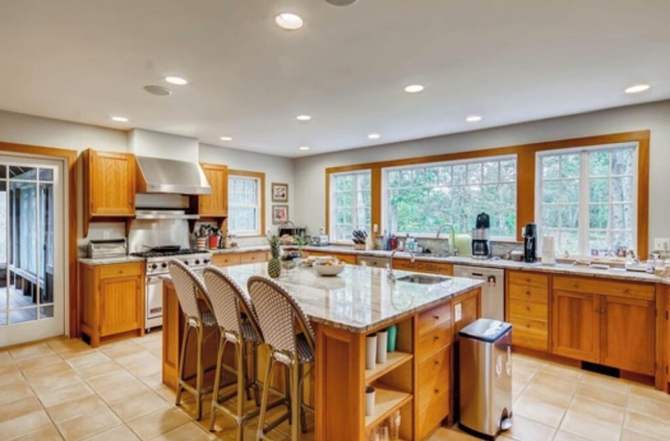Gourmet kitchen with large island