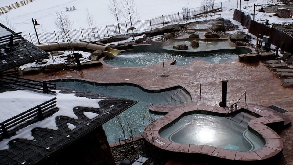 Outdoor pool and hot tubs