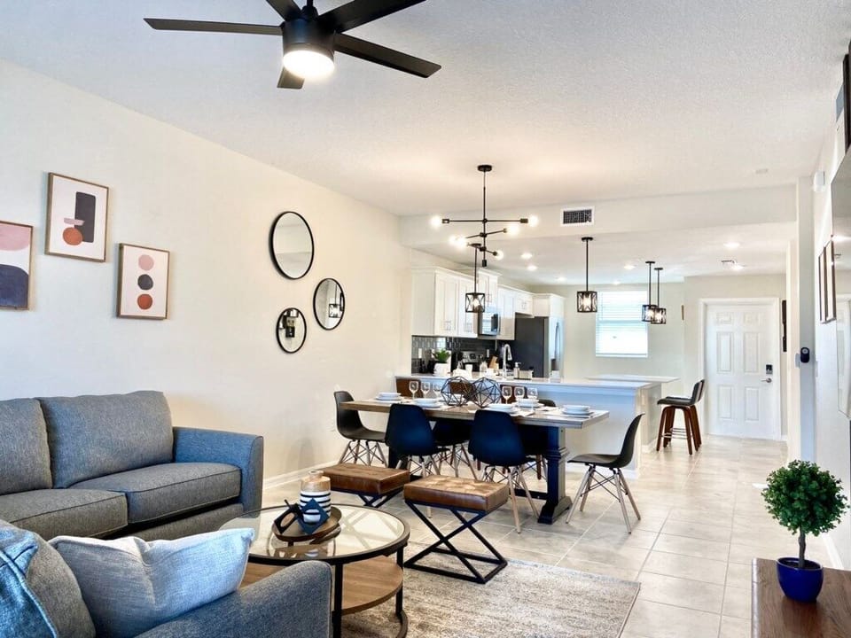 Dining Room, Living Room and Kitchen