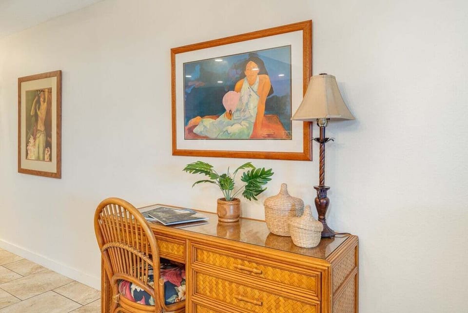 Compact work desk, perfect for remote  work while on vacation