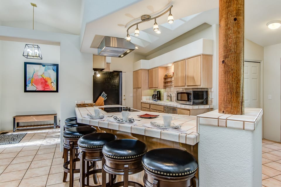Center Island with Bar Seating for Six