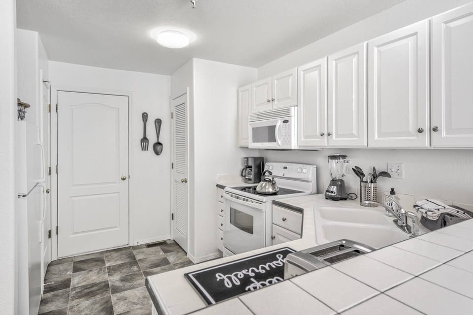Kitchen with convenient garage access.