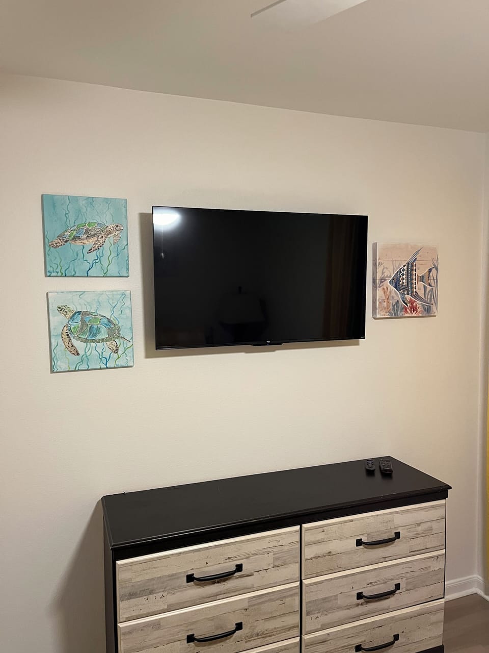 43” TV in the Guest Bedroom.