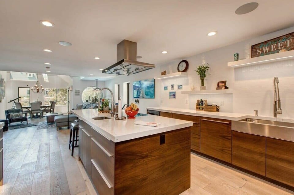 The spacious kitchen and open concept layout makes it easy to whip up a fantastic meal without having to miss a moment of the fun.