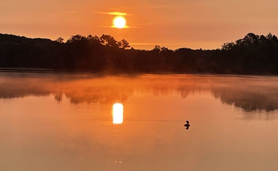 Sunrise view from dock