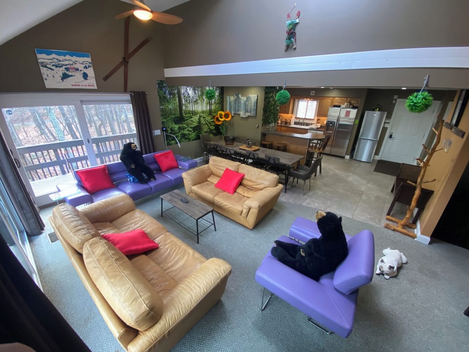 Living room- 2 refrigerators, TV, spacious area to enjoy